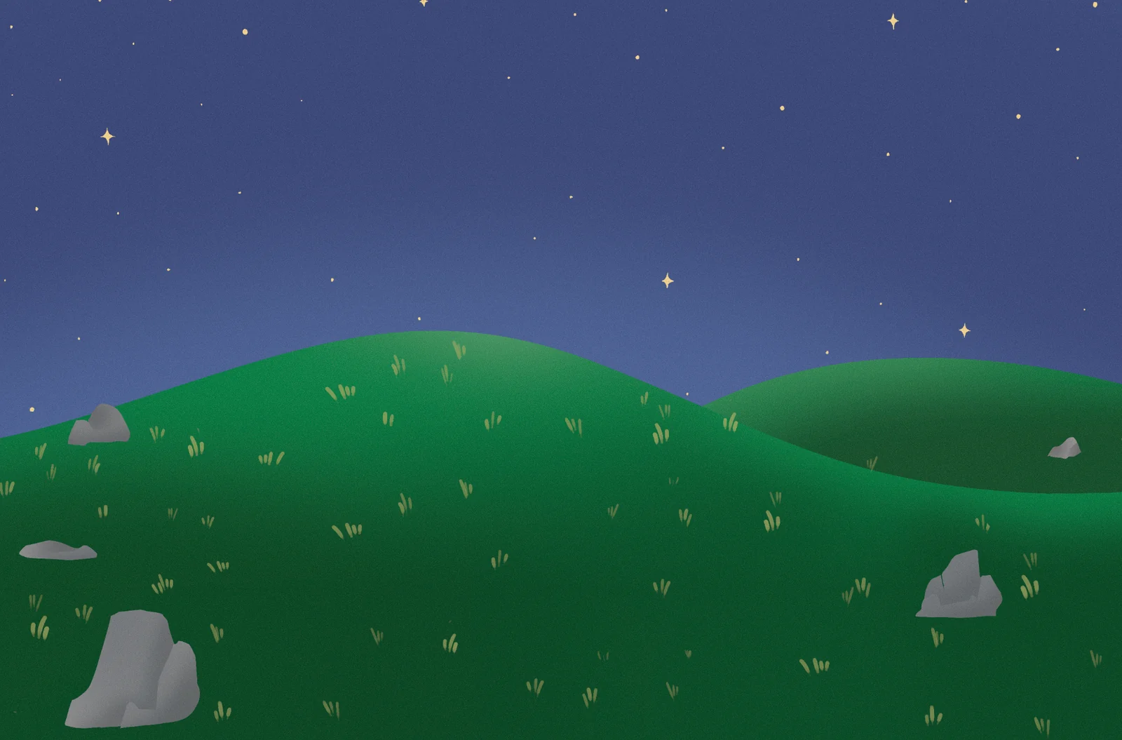 Advent Calendar illustrated night landscape