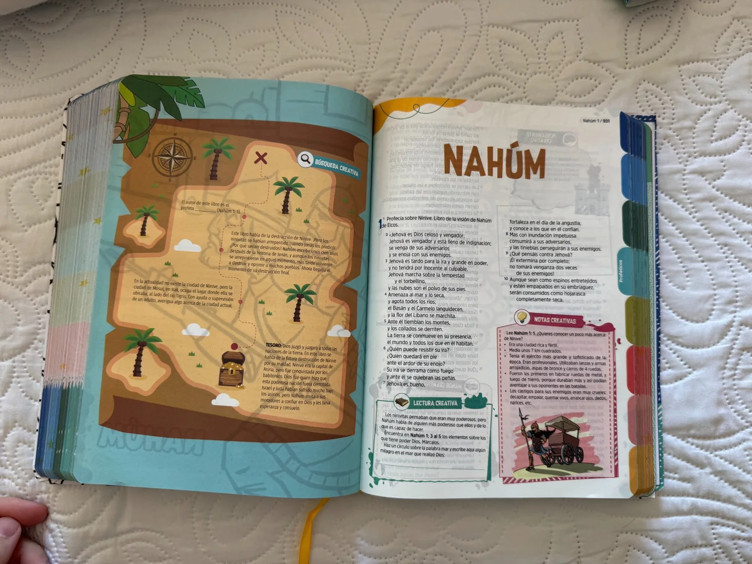 Creative Kids Bible physical printed spread